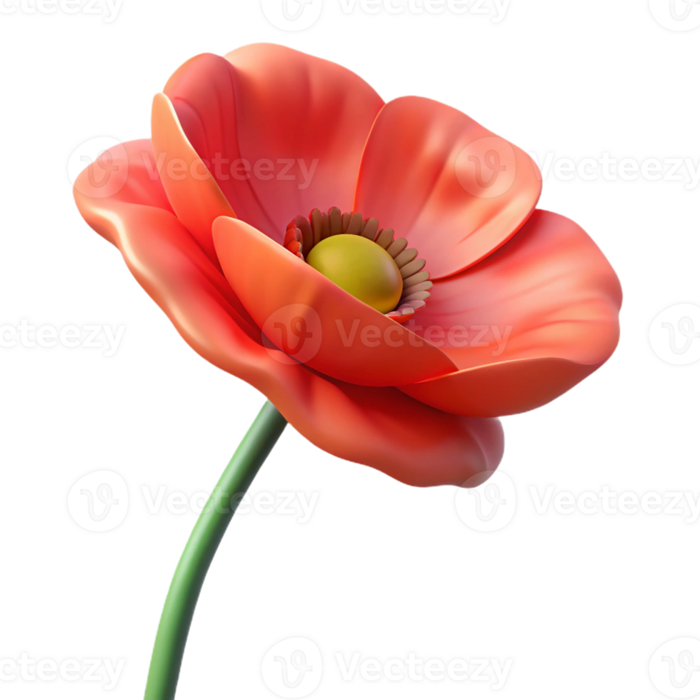 joyful extraordinary Professional render, ultra-detailed, isolated cutout of a single, vibrant green fern frond with Transparent Background precision png