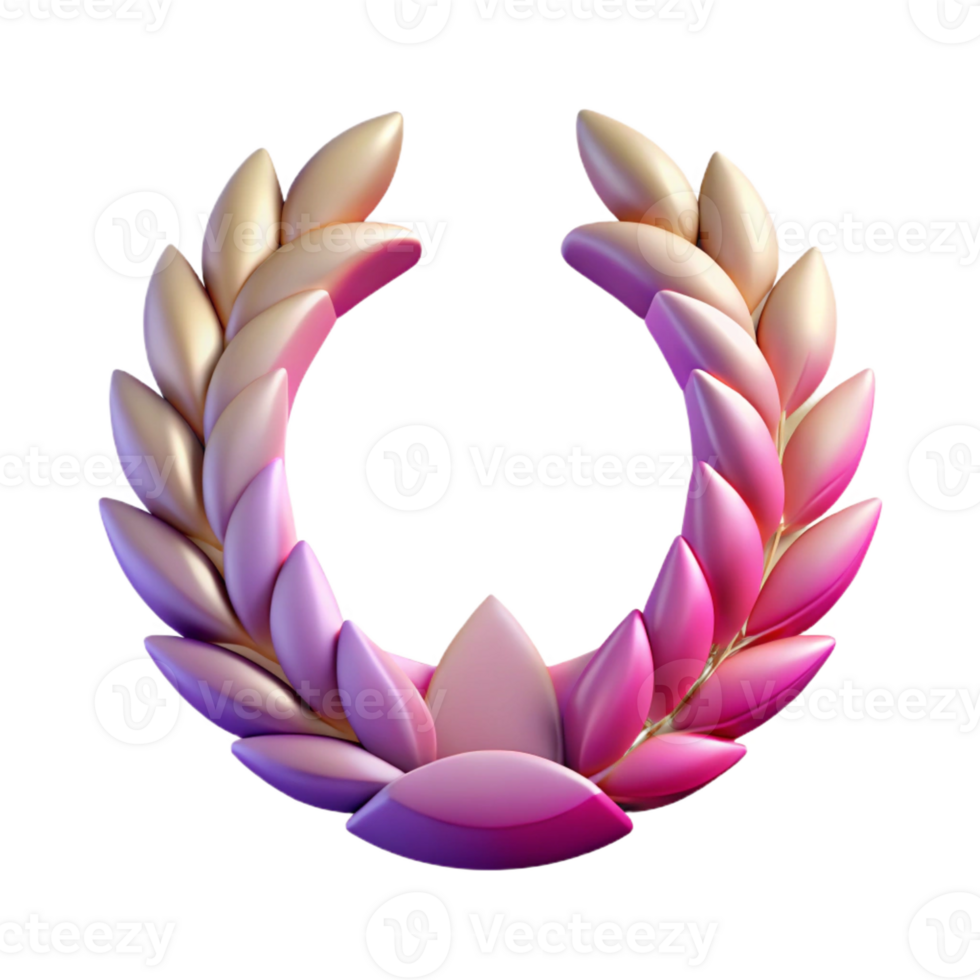 vibrant coveted Laurel Wreath, symbol of victory with Transparent Background png