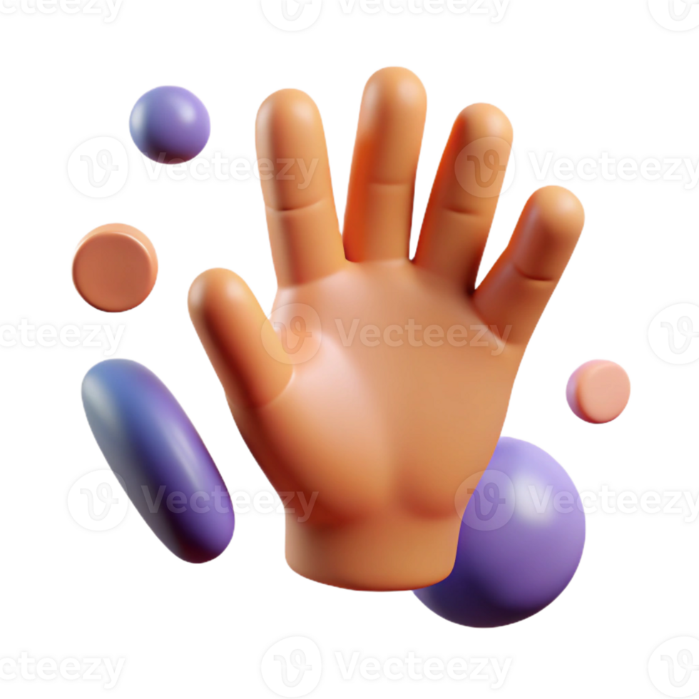 immaculate abstract A single, stylized human hand reaching out, composed of abstract shapes, with Transparent Background genuine png