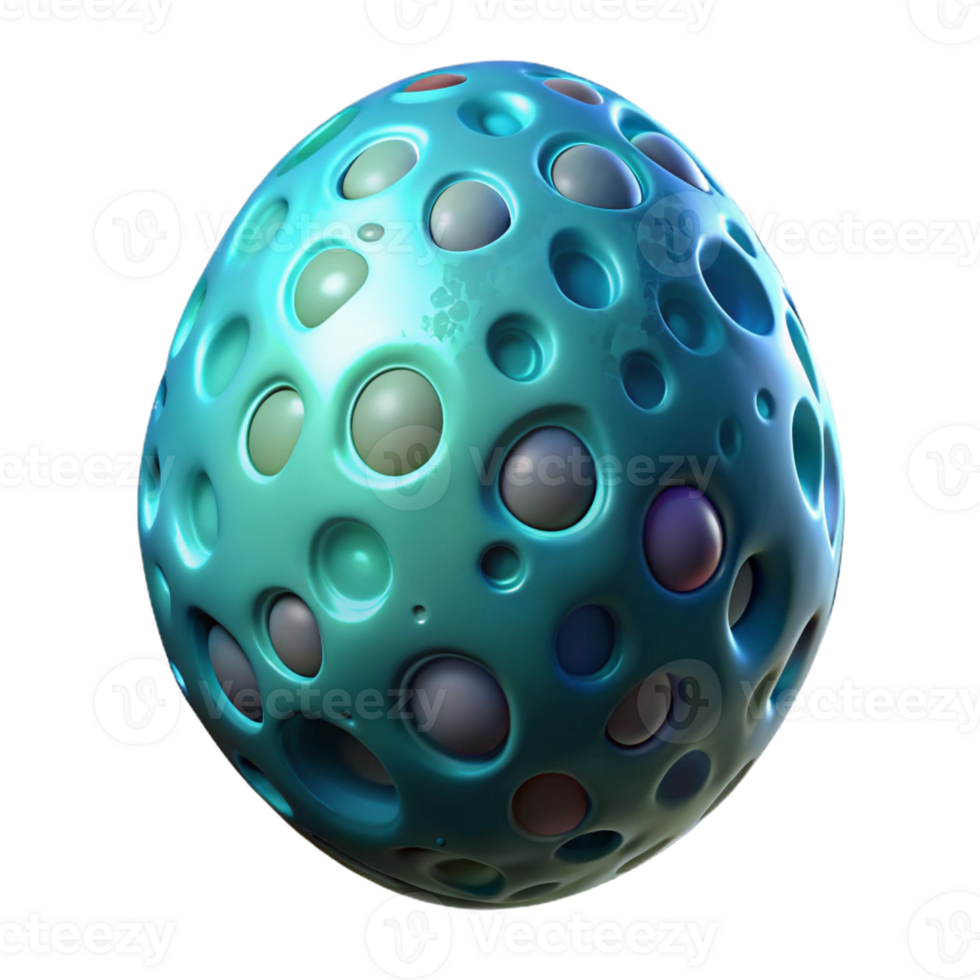 splendid romantic geometric Alien egg with pulsating veins and bioluminescent spots with Transparent Background masterfully captured png