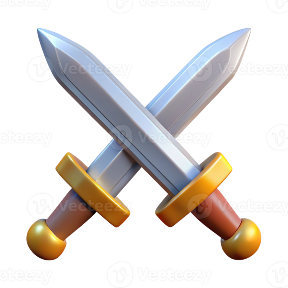 gorgeous reflective elegant Concept art style, isolated cutout of a stylized, low-poly game asset of a sword with Transparent Background precision png