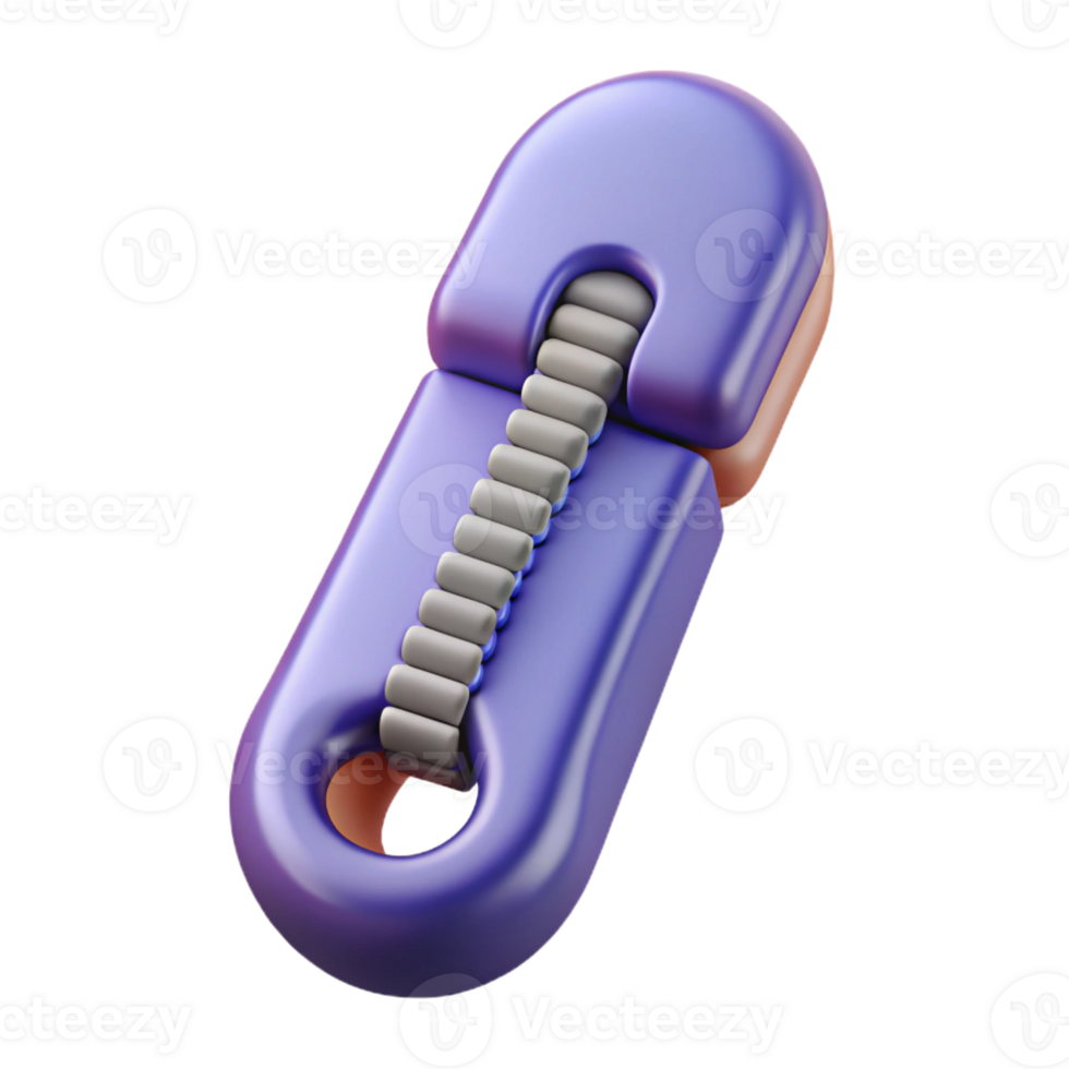 gorgeous inspired Concept art style, hyper-specific isolated cutout of a single zipper pull with Transparent Background png