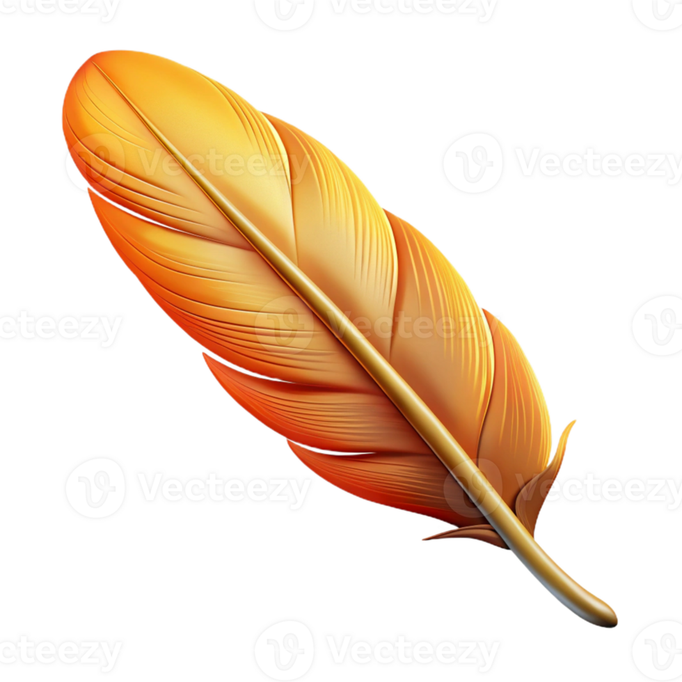 impressive whimsical classic Hyper-specific, isolated cutout of a single Phoenix feather, ultra-detailed, professional render, concept art style with Transparent Background perfect clarity png