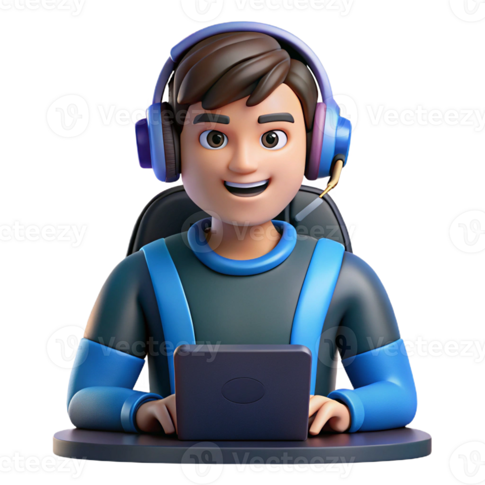 inspired vintage Gamer competing in an esports tournament with Transparent Background masterfully captured png