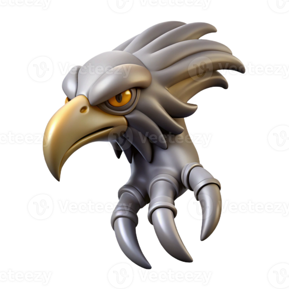 distinctive creative Ultra-detailed, isolated cutout of a single Griffin talon, hyper-specific, professional render, concept art style with Transparent Background high resolution png