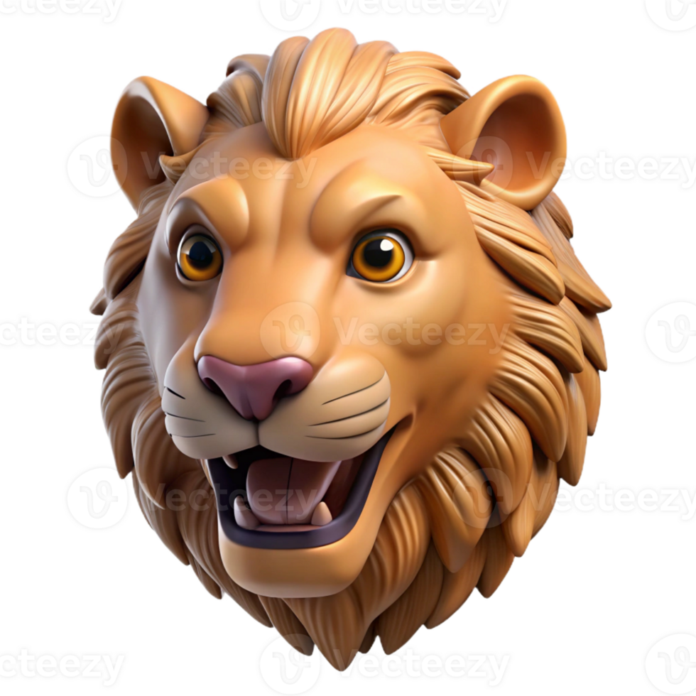 glorious passionate renaissance Photorealistic, isolated cutout of a single Chimera head lion, ultra-detailed, hyper-specific, professional render with Transparent Background original png