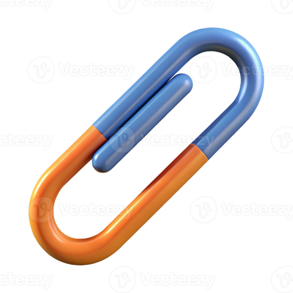 gorgeous remarkable Concept art style, isolated cutout of a single paperclip with Transparent Background png
