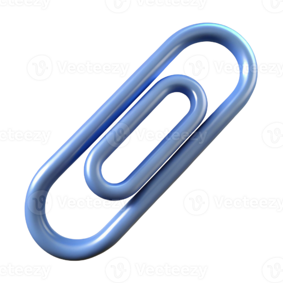 vibrant peaceful mid-century Concept art style, isolated cutout of a single paperclip with Transparent Background original png