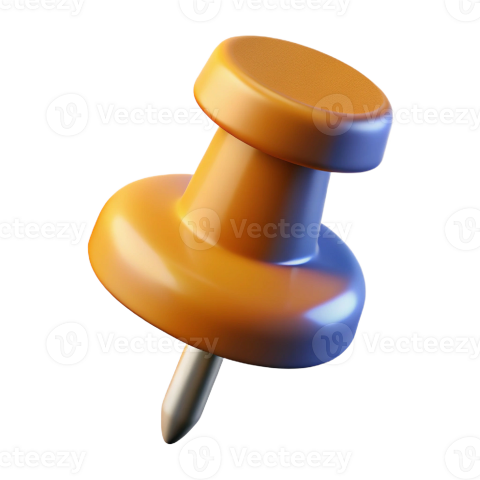 memorable renaissance Hyper-specific professional render of a single thumbtack Isolated cutout with Transparent Background professional png