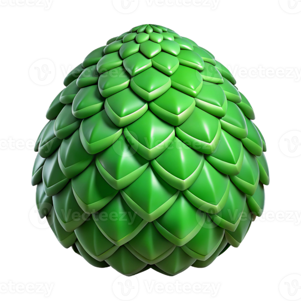 hypnotic distinctive Ultra-detailed, isolated cutout of a single Dragon scale green, hyper-specific, professional render, concept art style with Transparent Background png