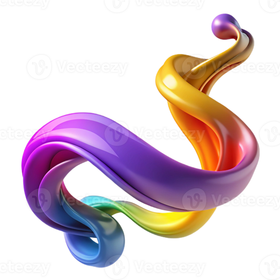 inspired creative A flowing ribbon of colorful smoke, with Transparent Background ultra HD png