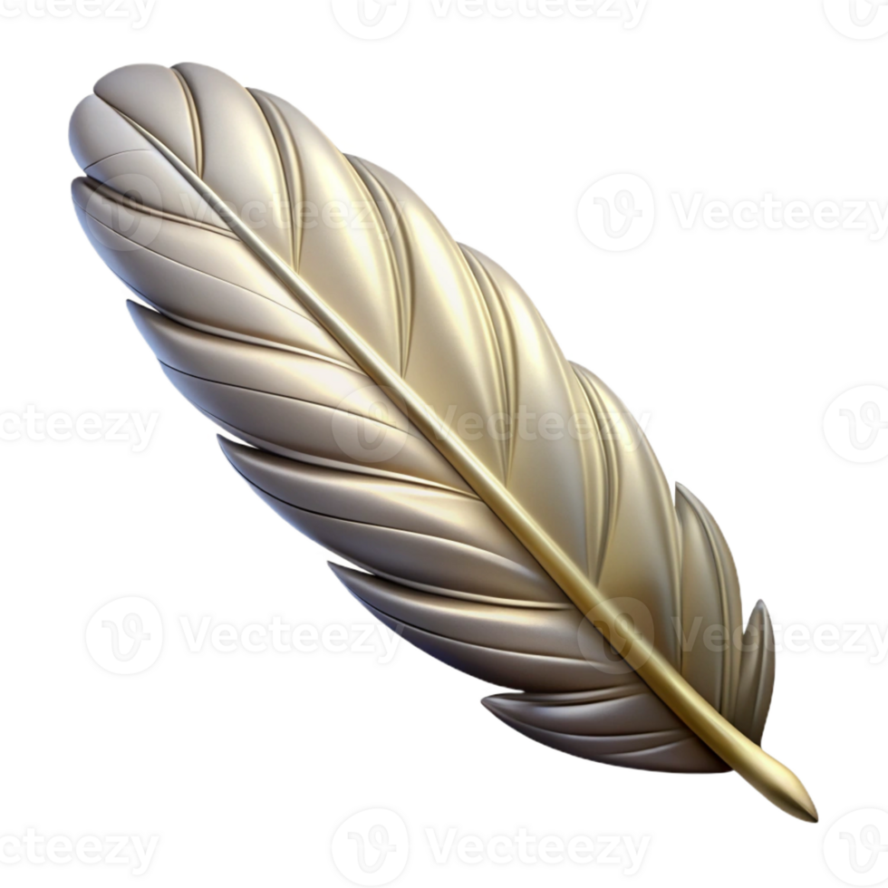 gorgeous whimsical avant-garde Photorealistic, isolated cutout of a single Valkyrie wing feather, ultra-detailed, hyper-specific, professional render with Transparent Background authentic png