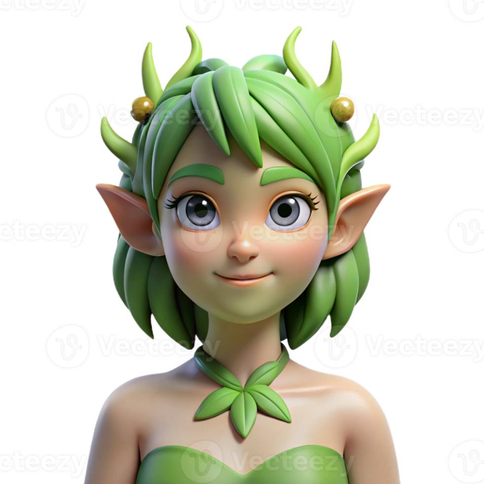 immaculate traditional Nymph, female nature spirit, youthful appearance, delicate features, with Transparent Background elite png
