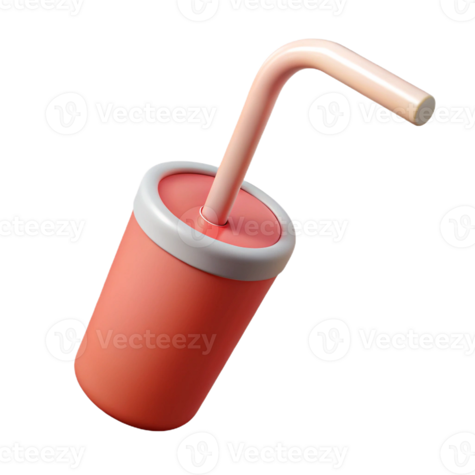 melancholic alluring Photorealistic, ultra-detailed isolated cutout of a single drinking straw Isolated cutout with Transparent Background high quality png