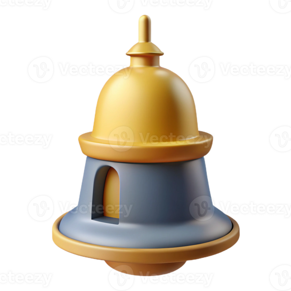 majestic whimsical artistic Church bell tower spire, with Transparent Background premium png