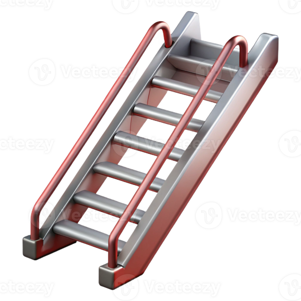 glorious timeless Fire escape ladder, metal, with Transparent Background png