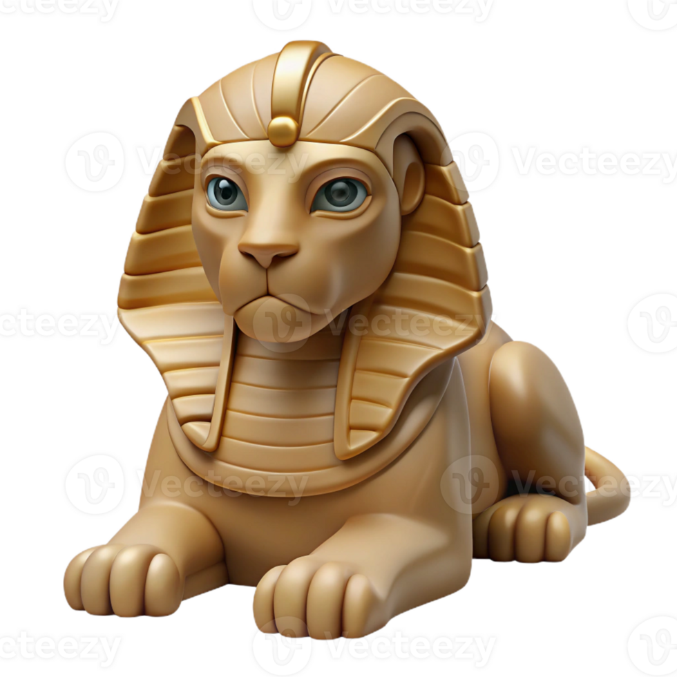 magnificent celebrated A majestic sphinx with enigmatic expression, with Transparent Background png