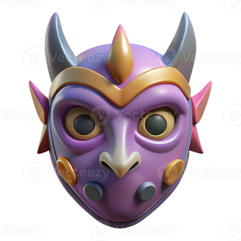 fascinating baroque Mythological Masks, set of individual masks with Transparent Background high quality png