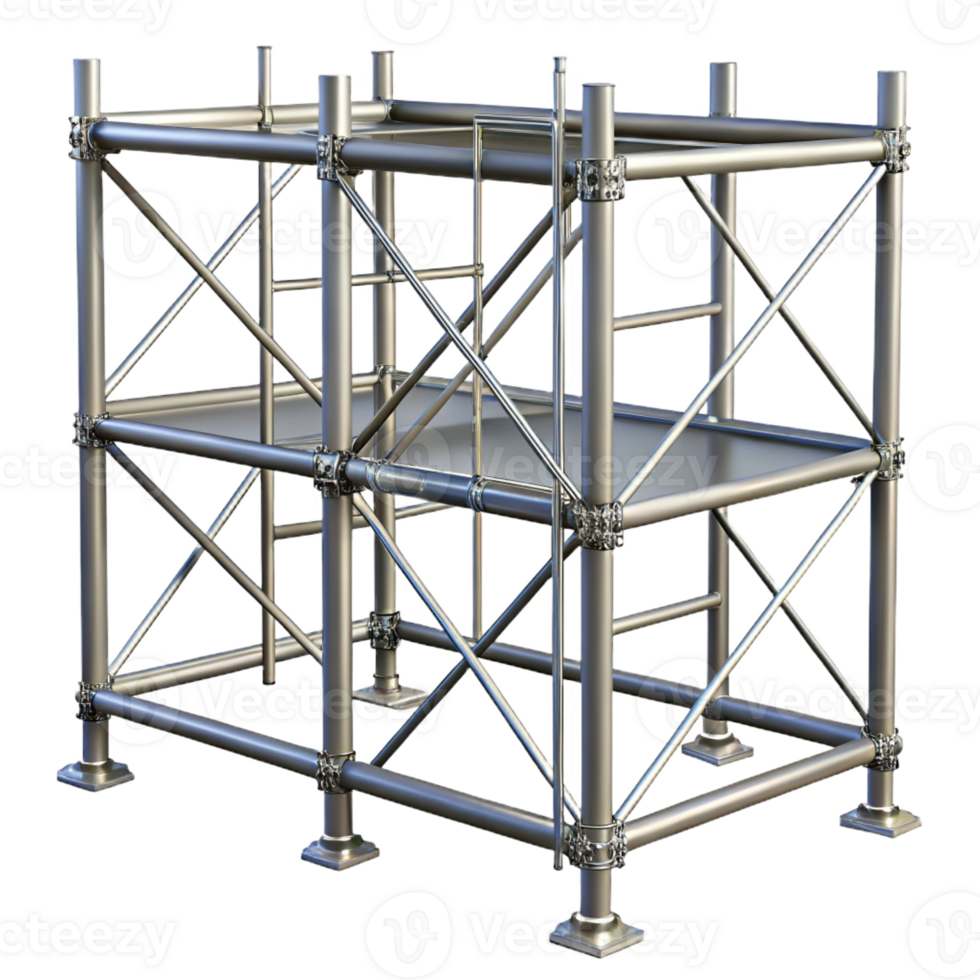 distinctive elegant Scaffolding section, metal, with Transparent Background masterfully captured png
