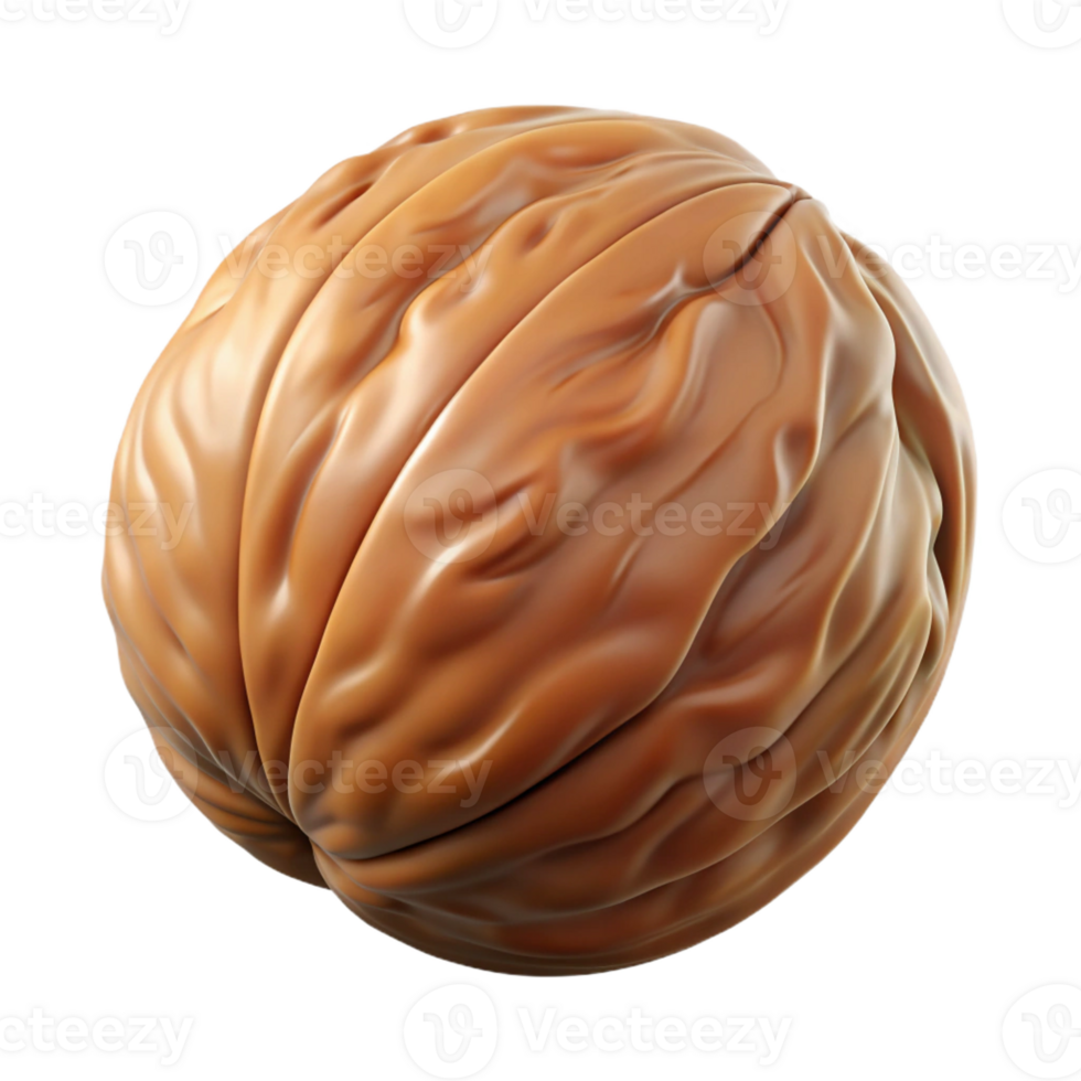 mysterious majestic Photorealistic, ultra-detailed isolated cutout of a single walnut Isolated cutout with Transparent Background handcrafted png