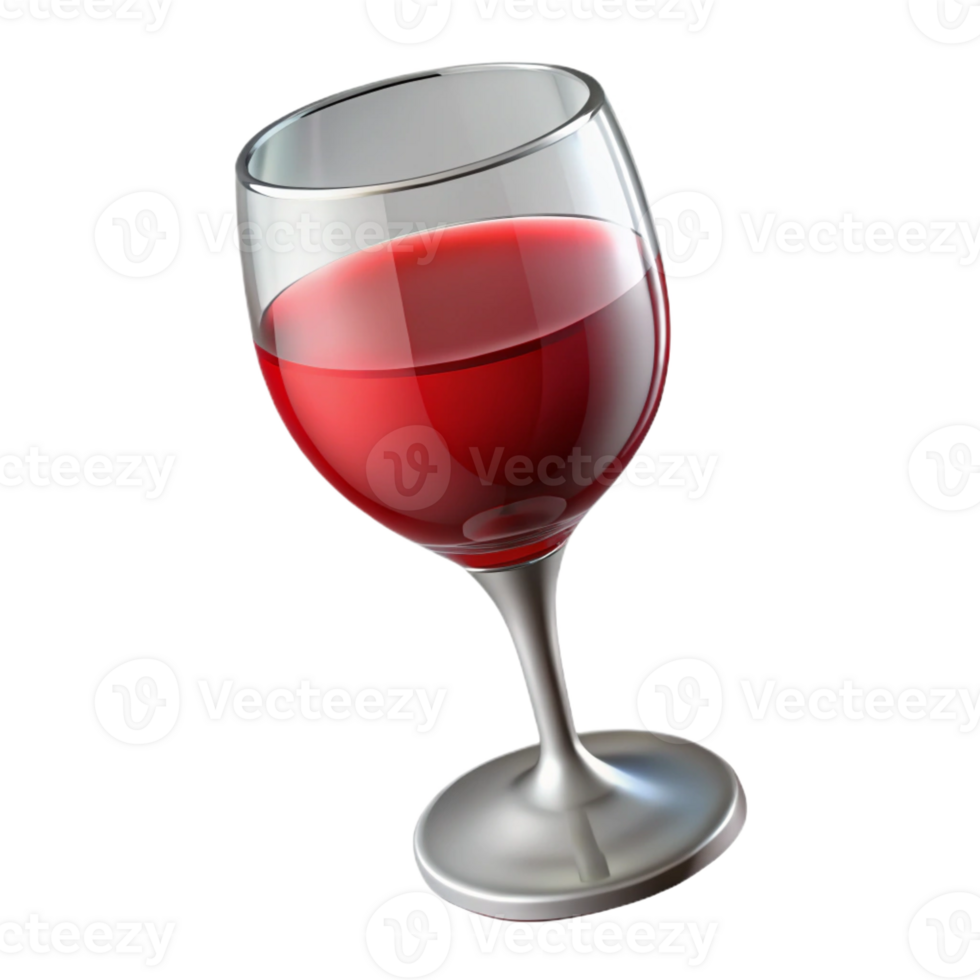 mysterious alluring A glass of red wine, partially filled, highly realistic with Transparent Background sharp png