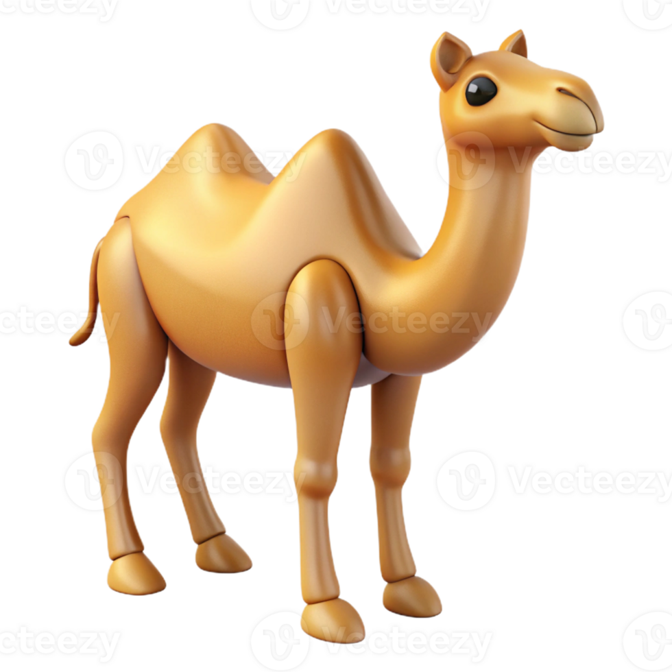 gorgeous distinctive Camel, two humps, desert animal with Transparent Background png