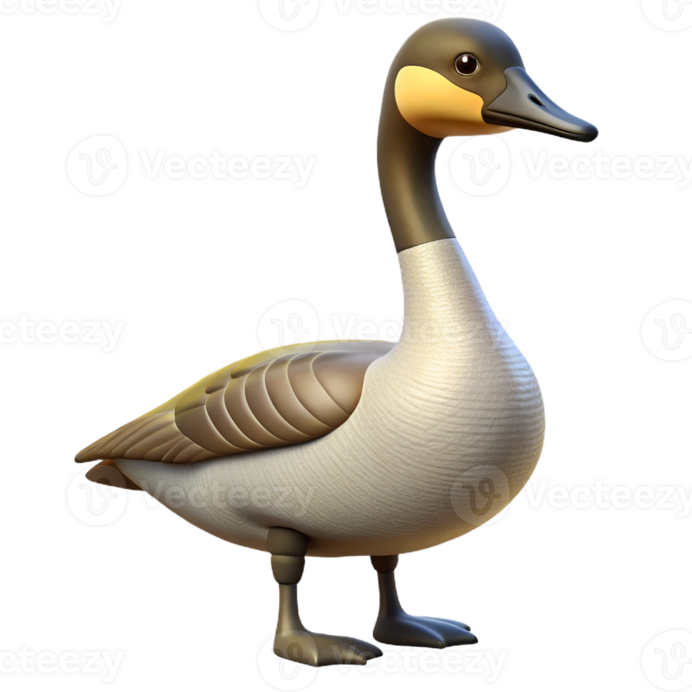 immaculate abstract Goose, Canada goose, long neck with Transparent Background handcrafted png