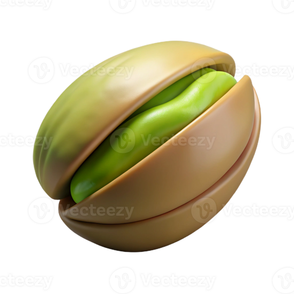 impressive whimsical victorian Hyper-specific professional render of a single pistachio Isolated cutout with Transparent Background authentic png