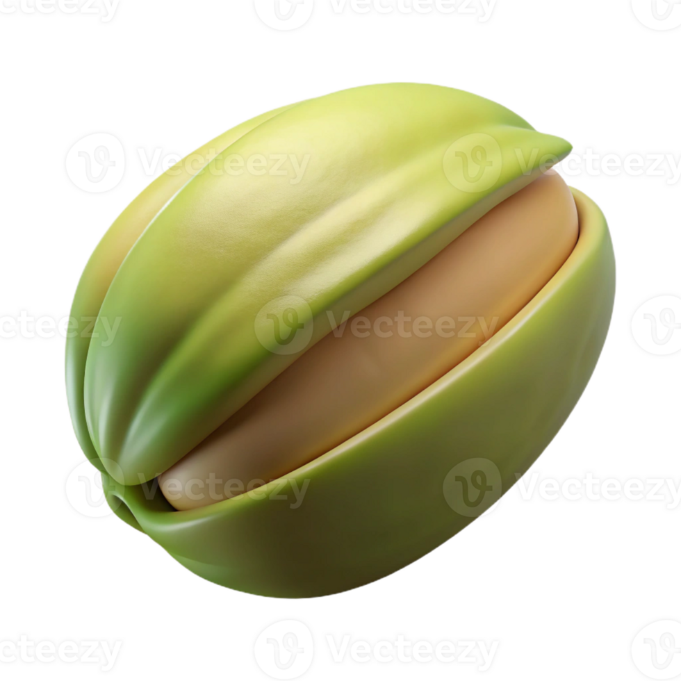serene romantic mid-century Hyper-specific professional render of a single pistachio Isolated cutout with Transparent Background luxury png