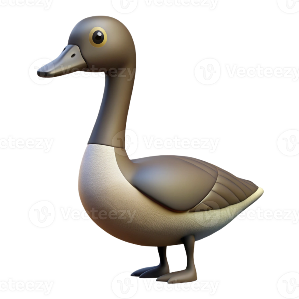 magnificent tranquil retro Goose, Canada goose, long neck with Transparent Background original png