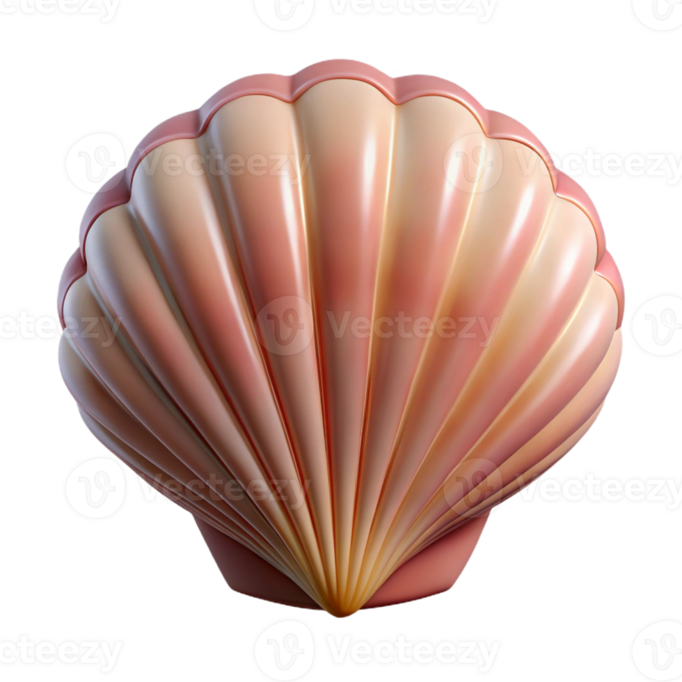 radiant passionate retro Photorealistic, ultra-detailed isolated cutout of a single seashell Isolated cutout with Transparent Background original png