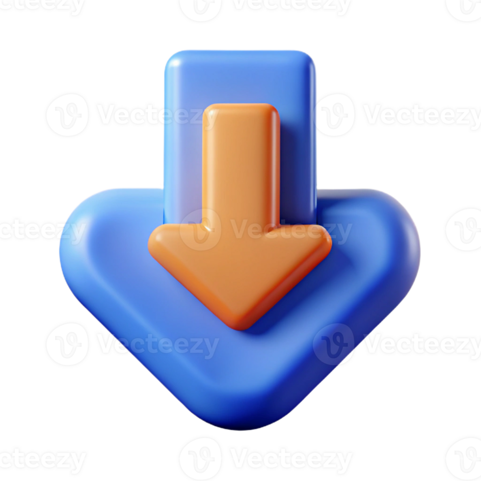 serene coveted A stylized download icon, with a downward-pointing arrow with Transparent Background png