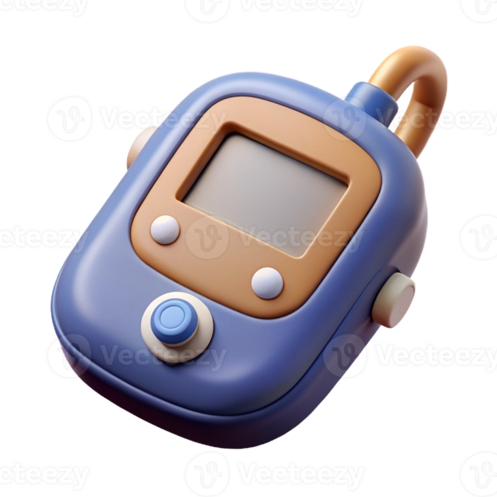 immaculate traditional Hyper-specific, professional render of a biomechanical artificial pancreas with insulin pumps and glucose sensors, isolated cutout with Transparent Background sharp png
