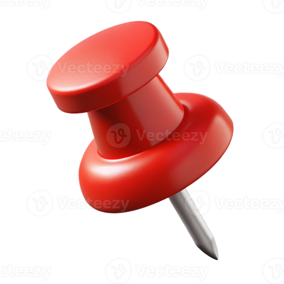 fascinating baroque A single, realistic pushpin, with a red head and a sharp point with Transparent Background perfect clarity png