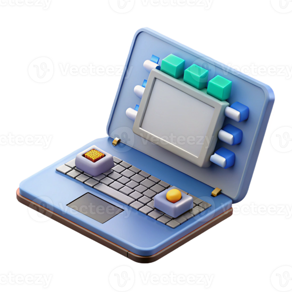 immaculate calm contemporary Laptop motherboard, computer hardware, with Transparent Background 8K png
