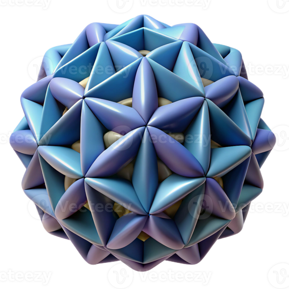 picturesque elegant A complex geometric shape with tessellated patterns with Transparent Background 8K png