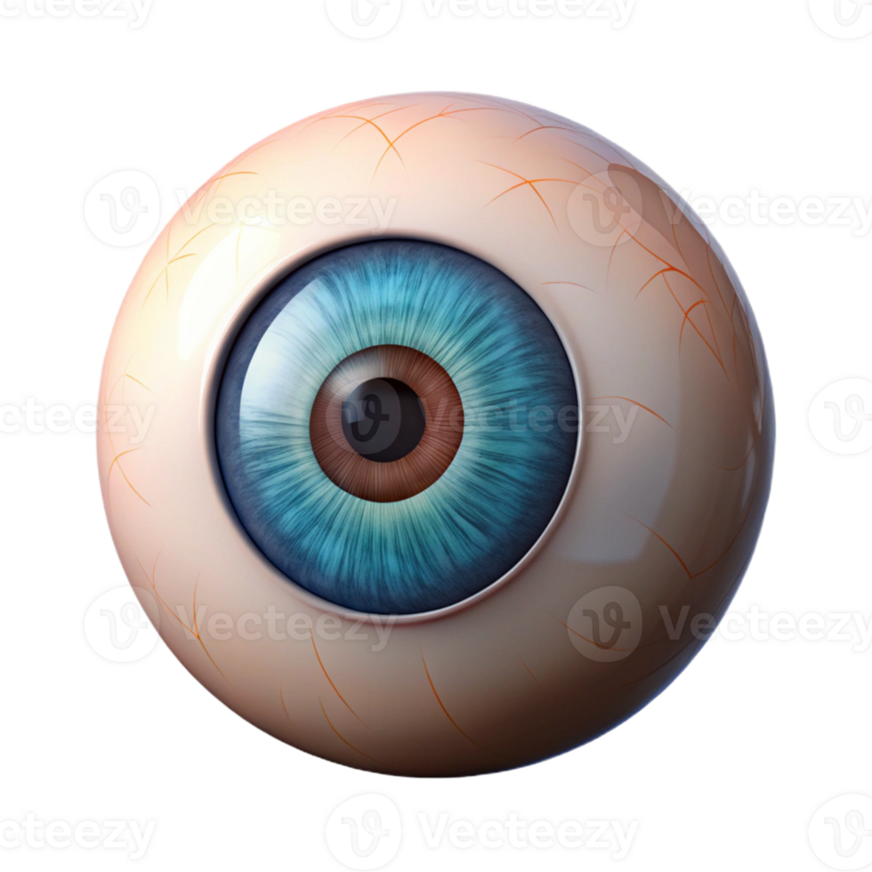 striking inspired A single, realistic eye with intricate iris details with Transparent Background png