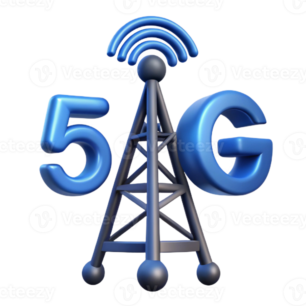 intense wonderful G network tower, wireless communication, with Transparent Background flawless png