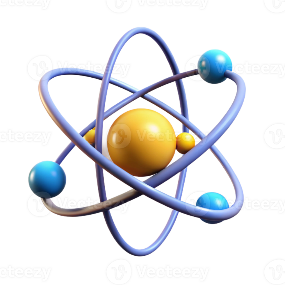 picturesque coveted A stylized atom with orbiting electrons with Transparent Background png