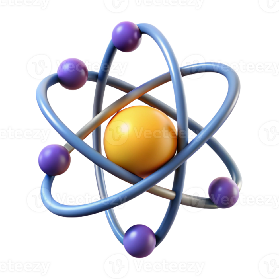 notable tropical A stylized atom with orbiting electrons with Transparent Background studio quality png