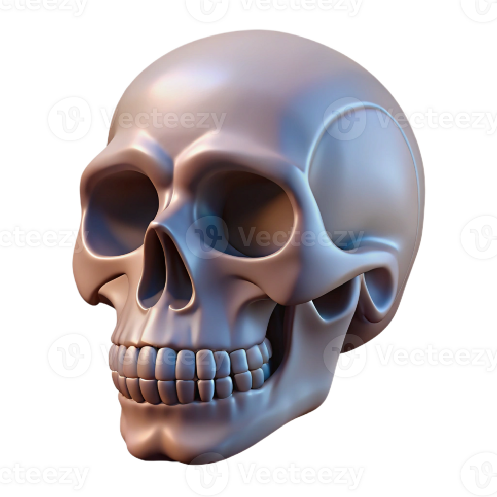 standout elegant A stylized human skull with intricate details with Transparent Background genuine png