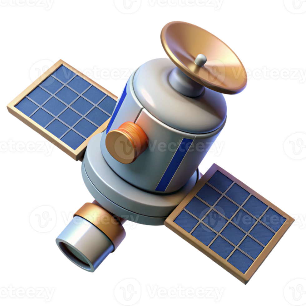 celebrated surreal Space technology satellite, space exploration, with Transparent Background 4K png