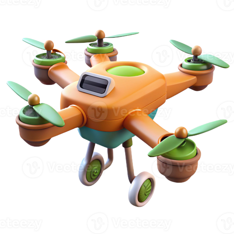 hypnotic harmonious creative Agricultural technology drone, precision agriculture, with Transparent Background 4K png