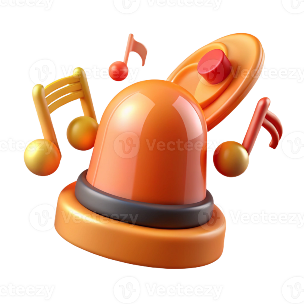 impressive industrial Siren Song with Transparent Background Representational, eg, musical notes 4K png