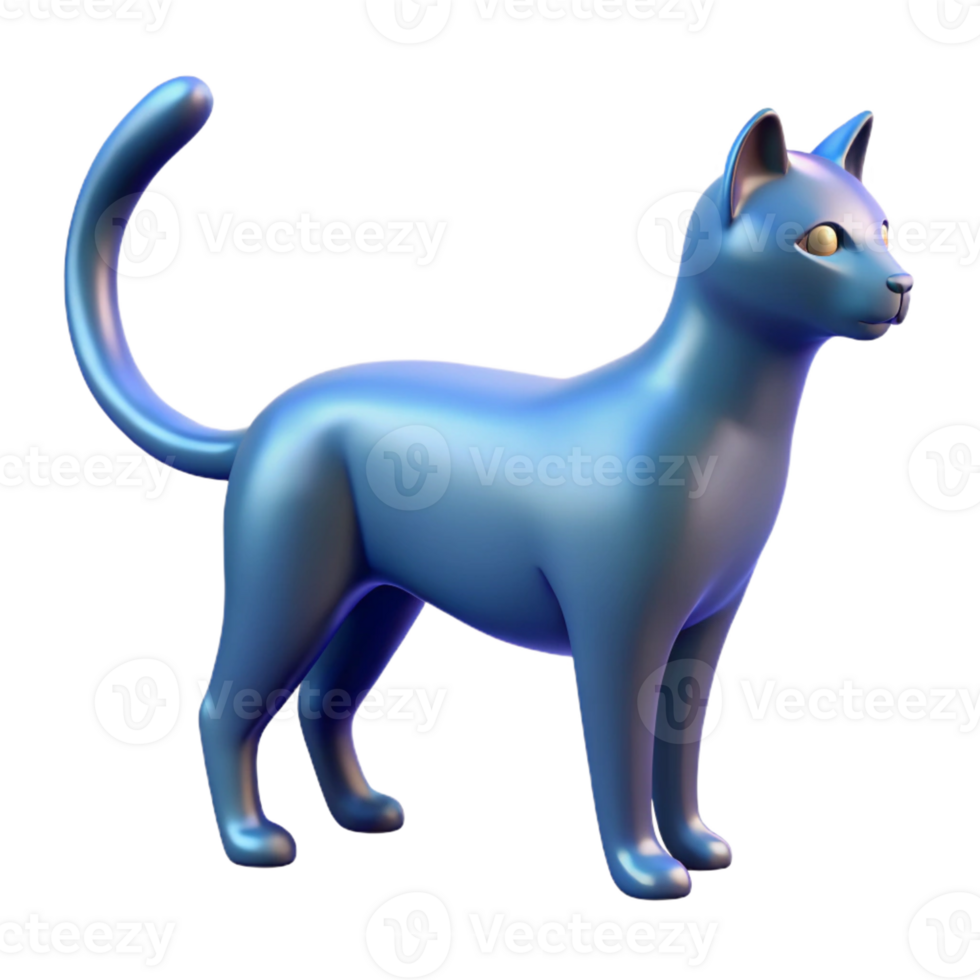 dreamy immaculate A stylized cat silhouette with sleek lines with Transparent Background exclusive png