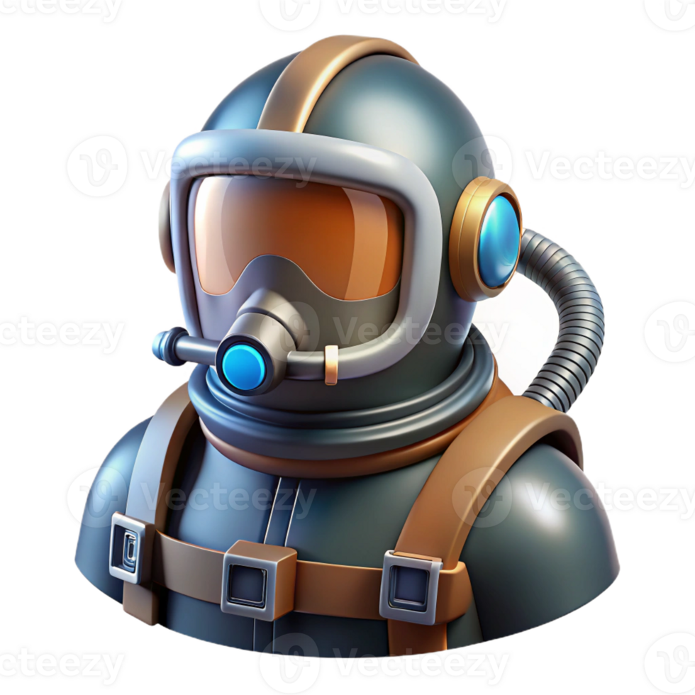 sumptuous sought-after Advanced spacesuit helmet, reflective visor, oxygen tanks with Transparent Background png