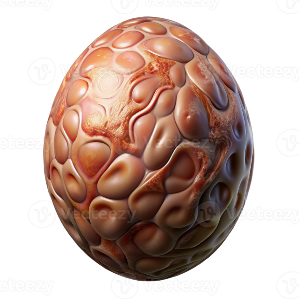 distinctive coastal Alien egg, organic texture, pulsating veins with Transparent Background ultra HD png