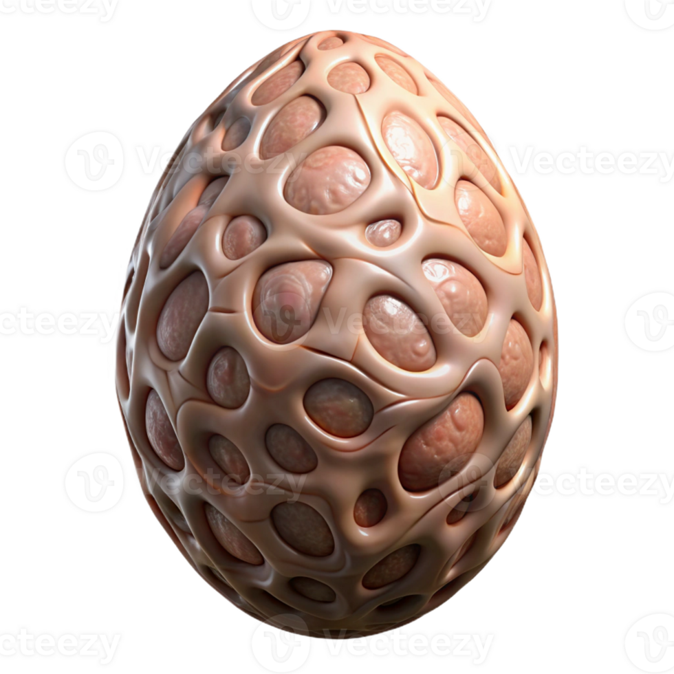 fascinating playful traditional Alien egg, organic texture, pulsating veins with Transparent Background high resolution png