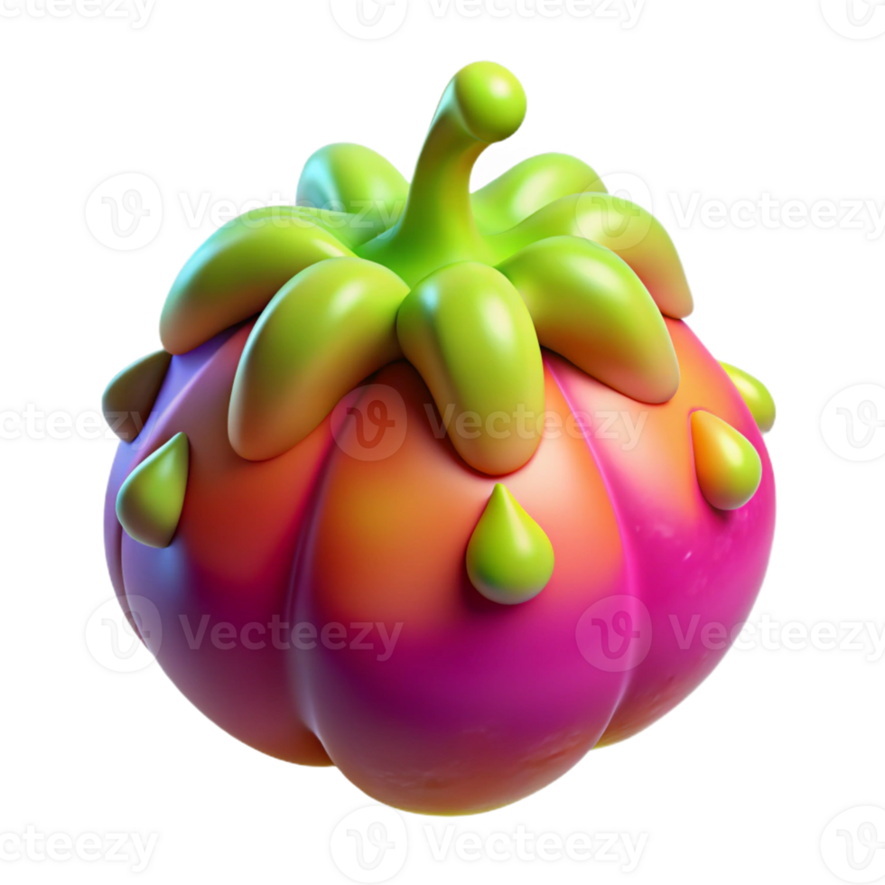 immaculate classic Alien fruit, vibrant colors, unusual shape with Transparent Background ultra HD png