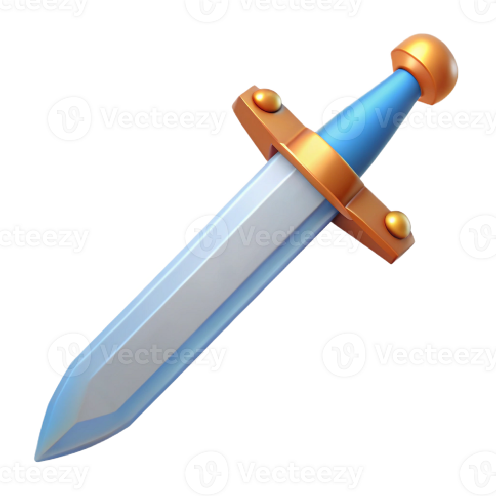 fascinating ethereal elegant Excalibur, King Arthur's sword, with Transparent Background museum quality png
